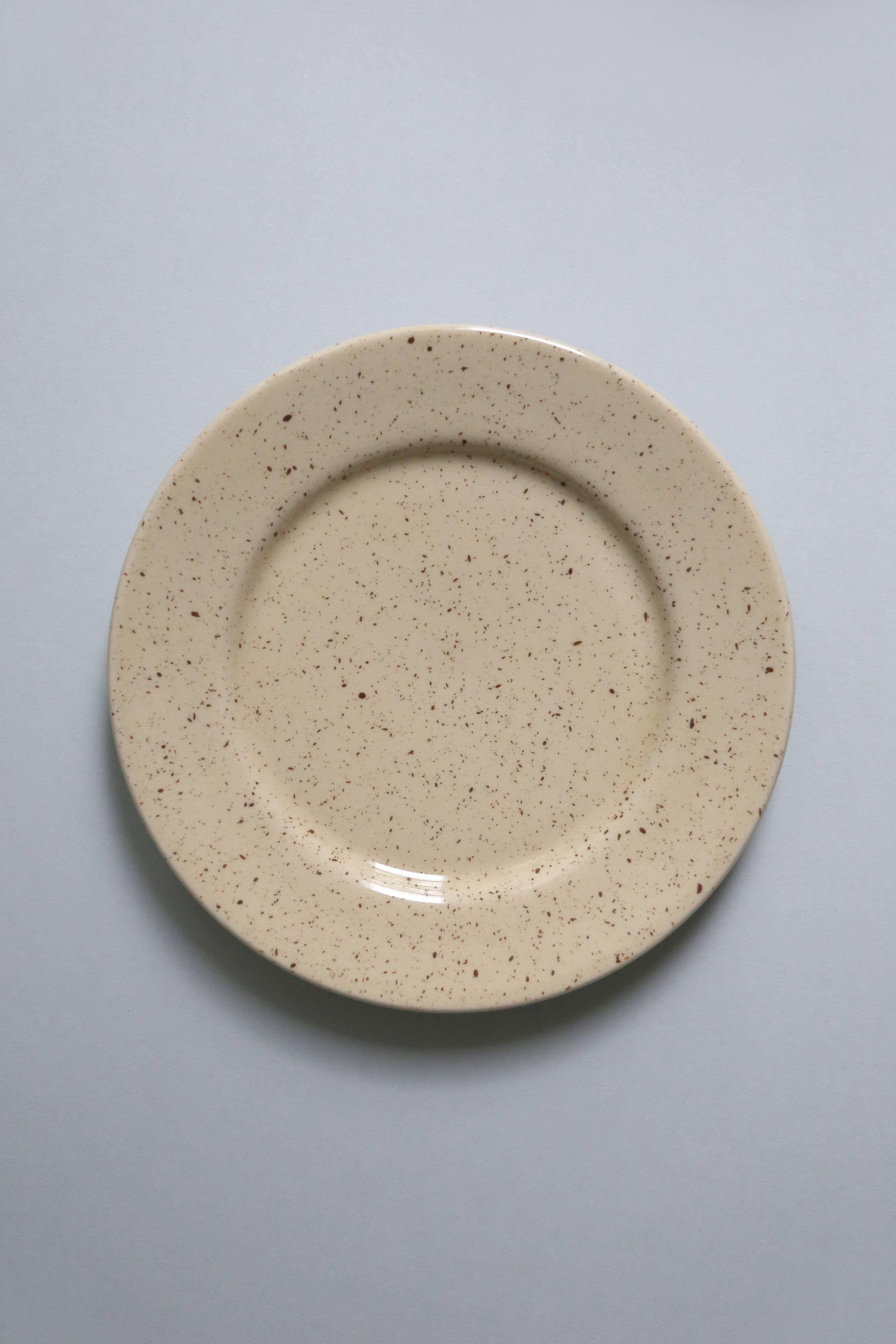 Tulowice ceramic speckled dessert plates