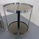 Mid-Century Glass & Metal Serving Bar Carts, 1960s, Set of 2
