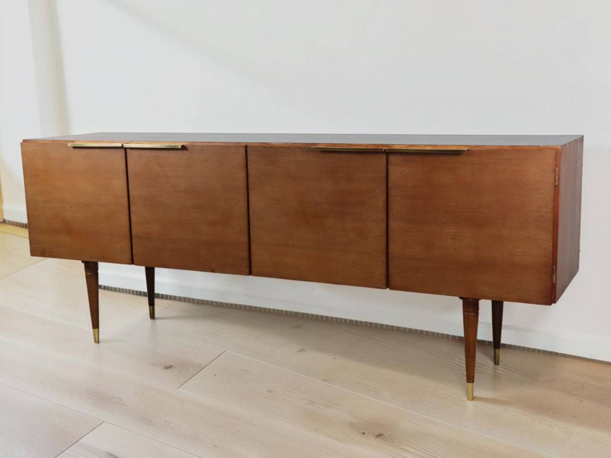 Vintage teak and brass enfilade - 1970s