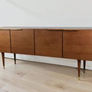 Vintage teak and brass enfilade - 1970s
