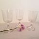Set de 3 verres en cristal taillé feuillages