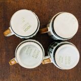 Set of 4 cups Motif Noix Belguim Boch