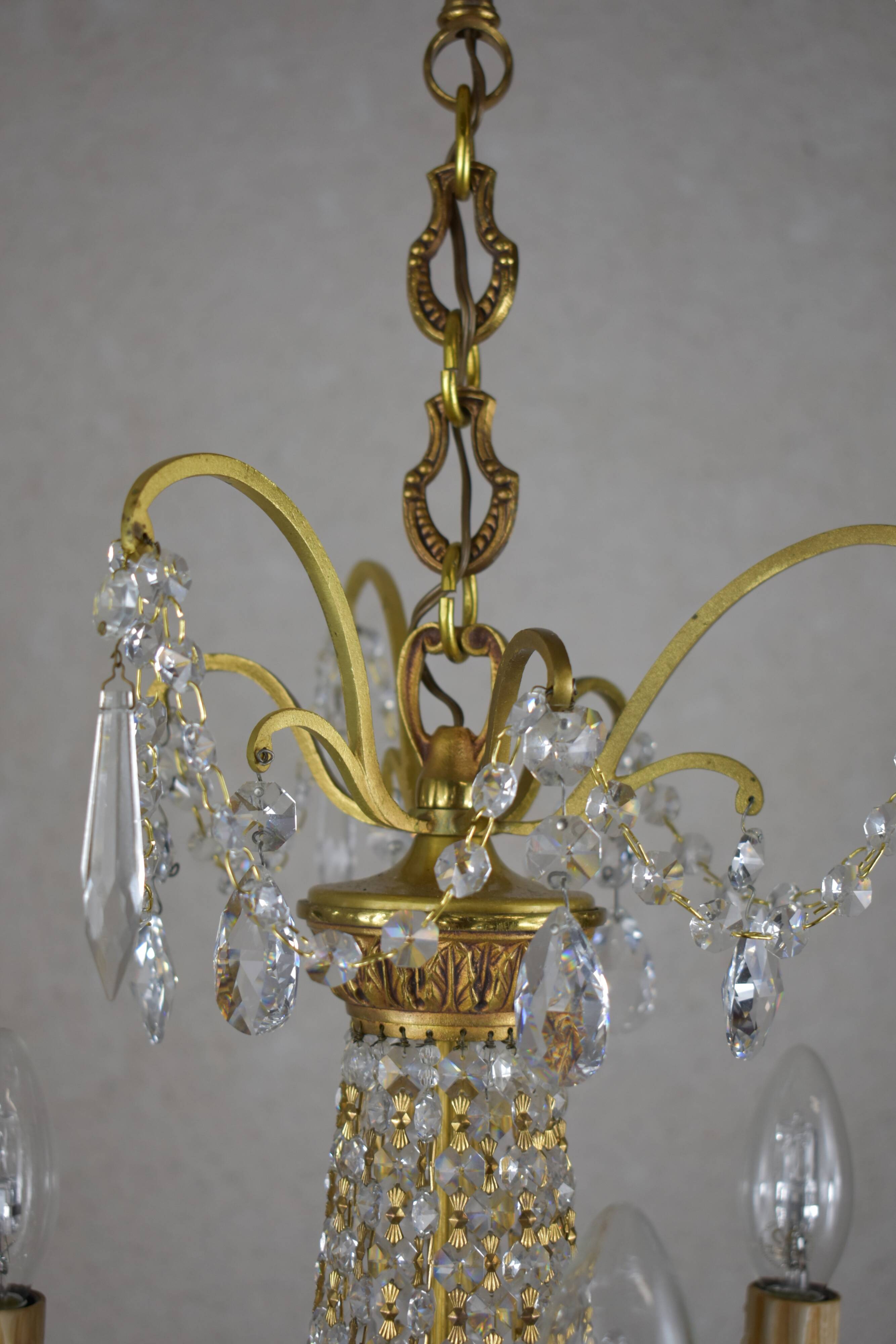 Beautiful chandelier with tassels.