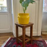 Brutalist wooden stool
