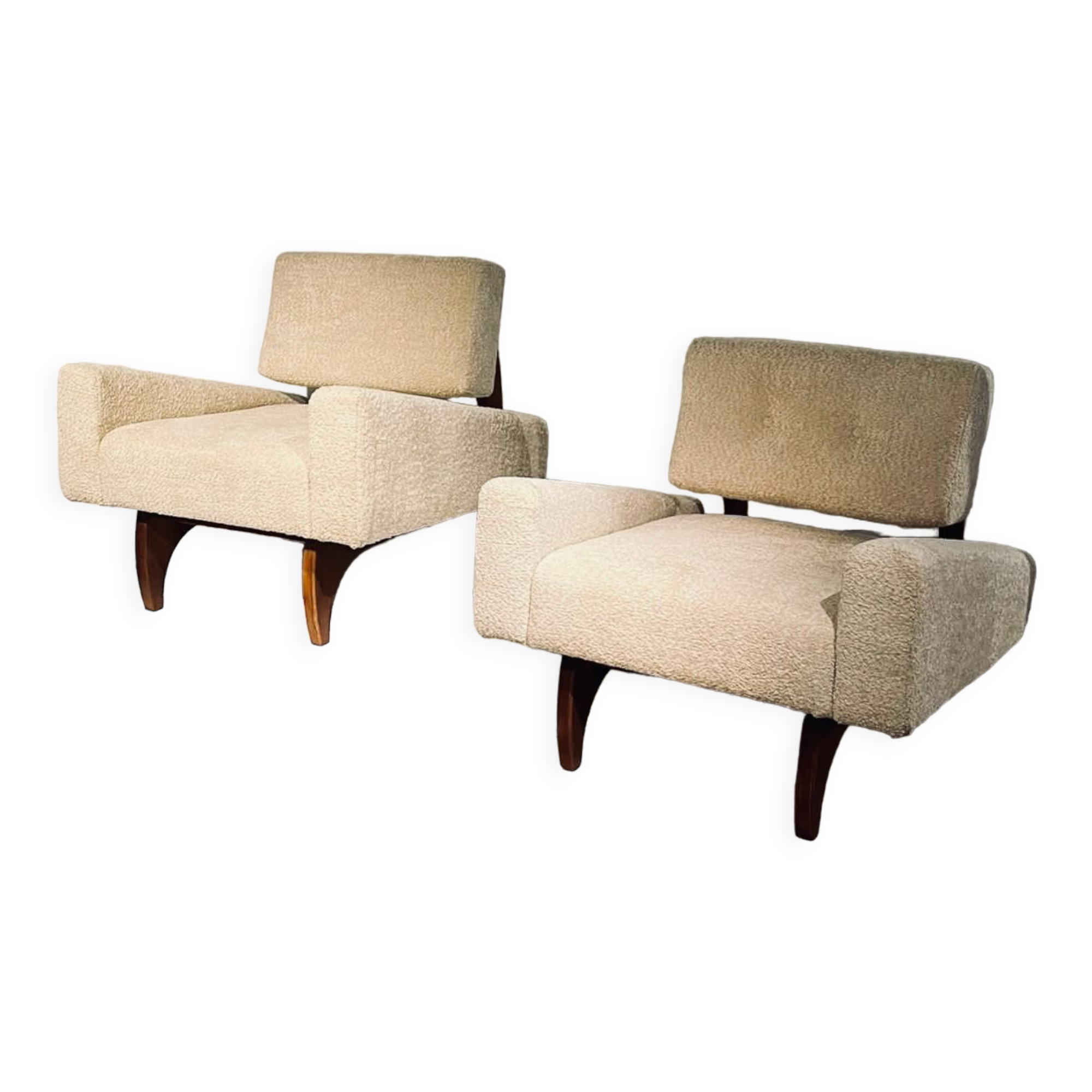 Pair of brazilian easy chairs, 1970s