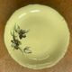 Cake set in yellow earthenware pattern black tulips ceranord Saint-Amand Vintage