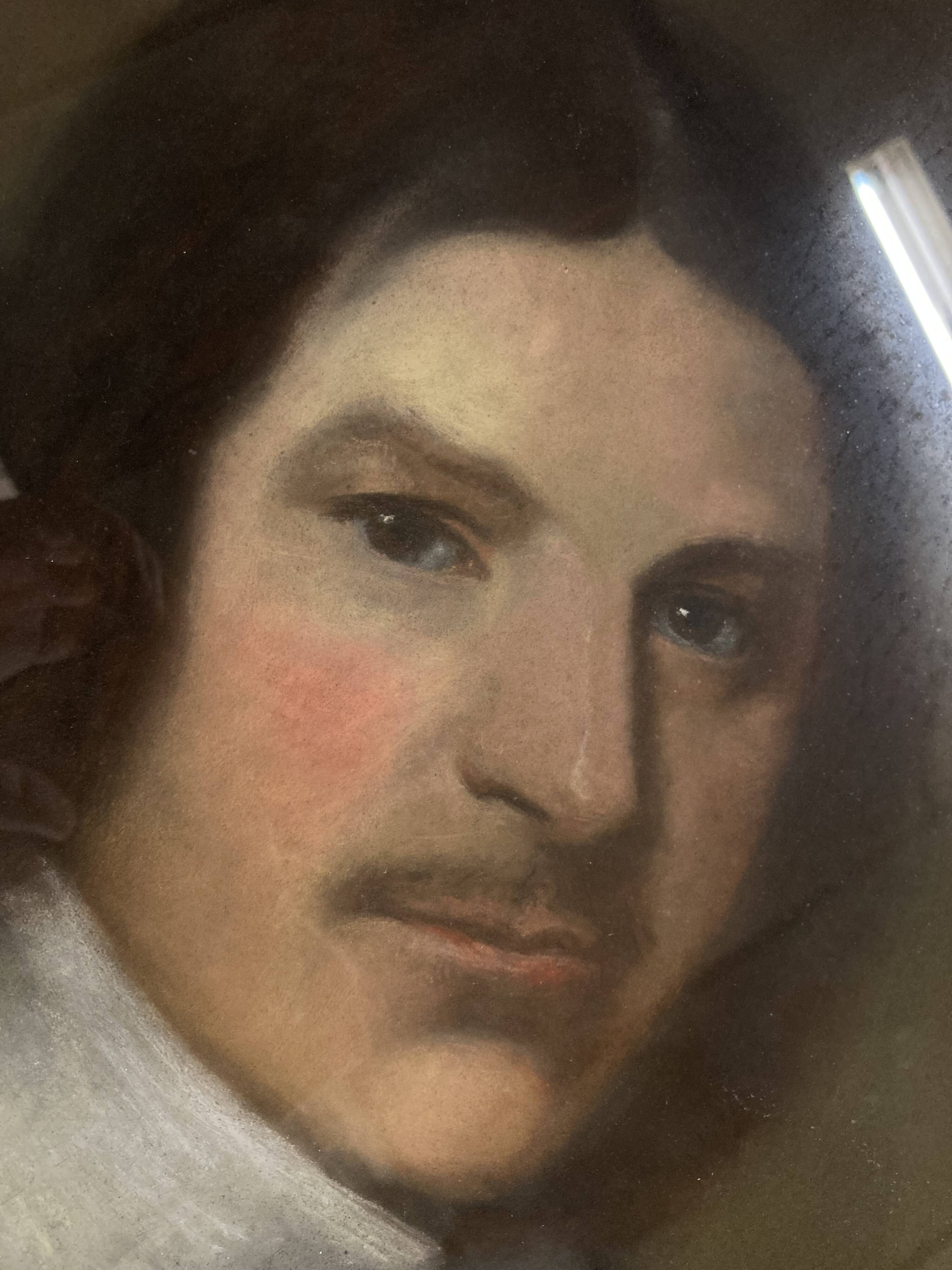 French School of the 19th century, Framed pastel portrait of a man