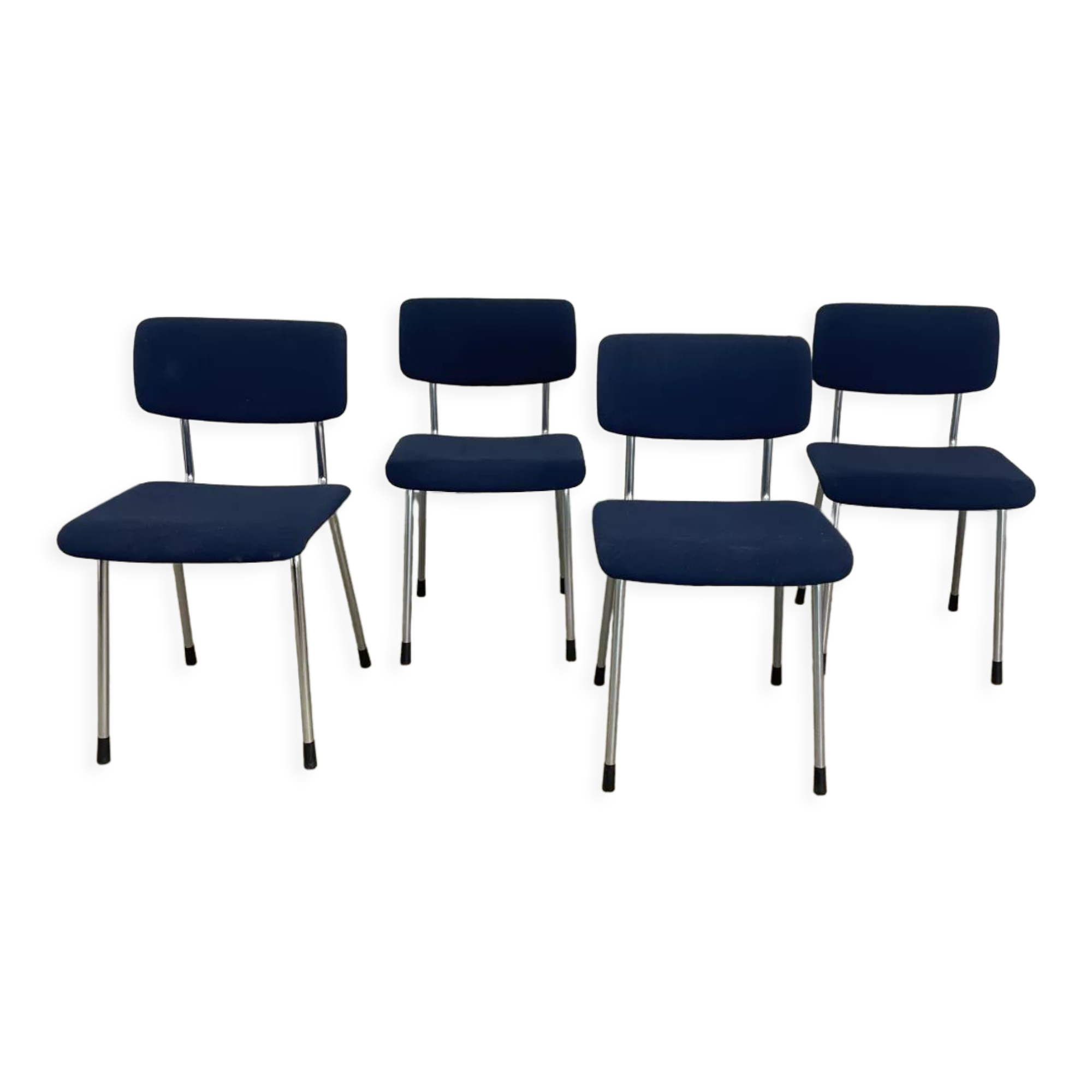 Lot 4 chairs Gispen 1231, 70s, Netherlands