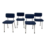 Lot 4 chairs Gispen 1231, 70s, Netherlands