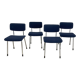 Lot 4 chairs Gispen 1231, 70s, Netherlands