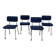 Lot 4 chairs Gispen 1231, 70s, Netherlands