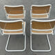 Set of 4 Cesca b32 model chairs in white by Marcel Breuer
