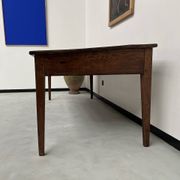 Grande table écritoire des années 40 en chêne massif