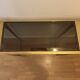 Brass and smoked glass console table by Italchrome, Italy, 1970s