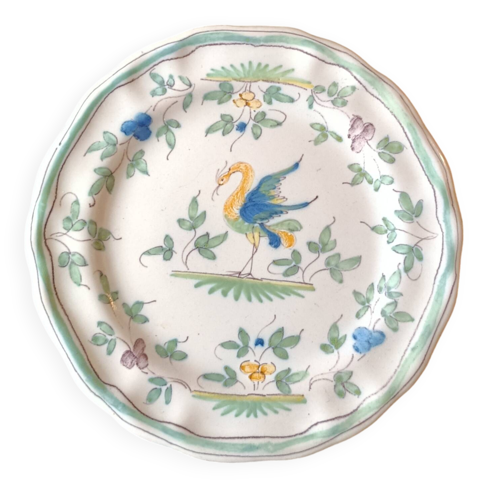 Martres Tolosane earthenware plate from the 1930s
