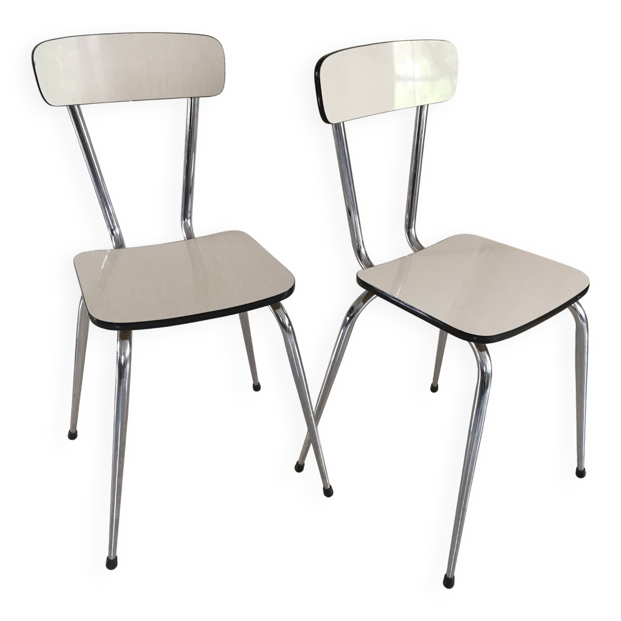 Pair of vintage formica chairs