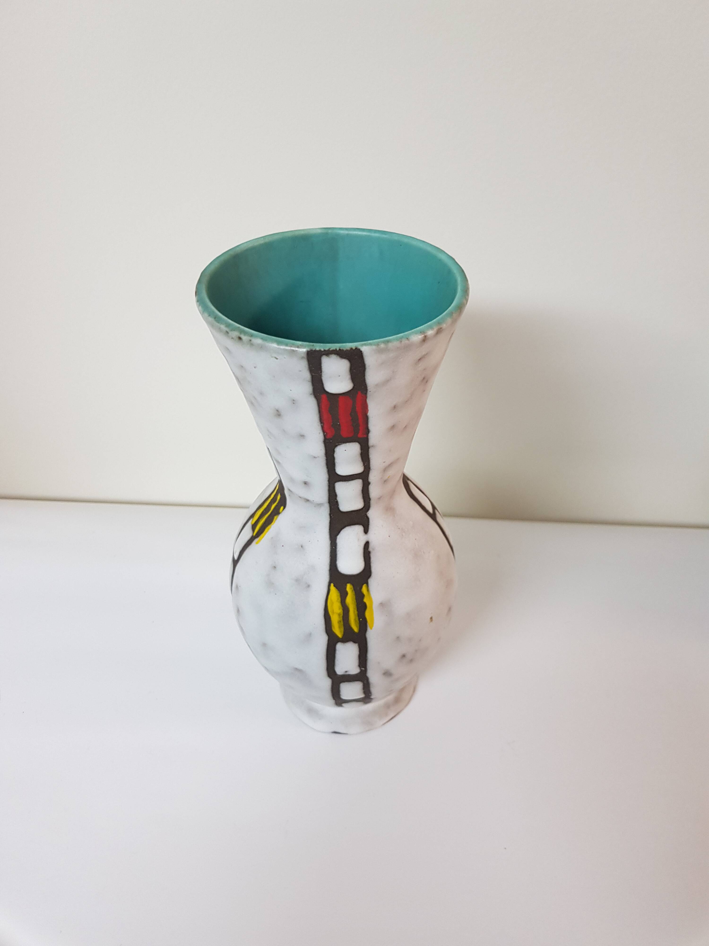 West Germany modernist ceramic vase height 25cm