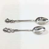 Set of 8 art nouveau silver spoons