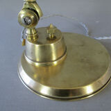 Old desk lamp brass tulip opaline