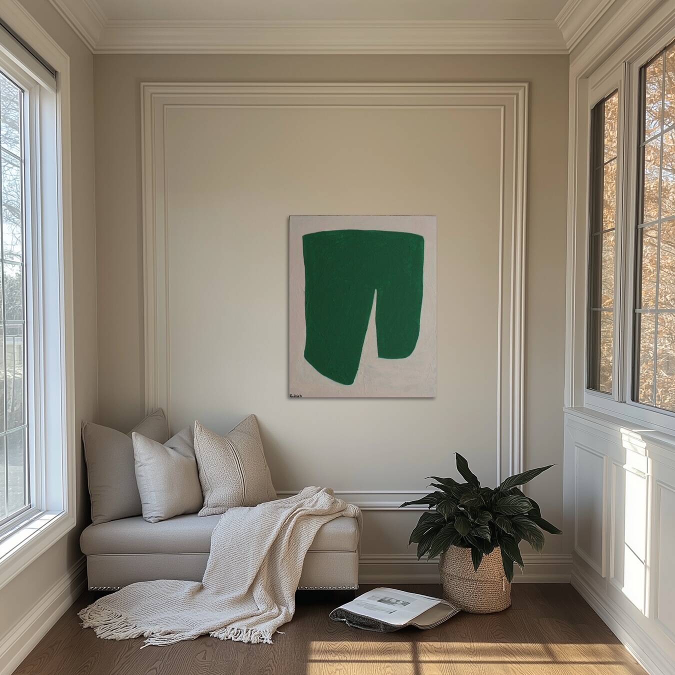 Acrylic on stretched canvas "good luck"