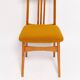 Ochre Bouclé Chair Mid-Century, Medium Wood, M. Zielinski, Europe 1960s