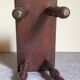 Wooden footrest stool turned solid vintage