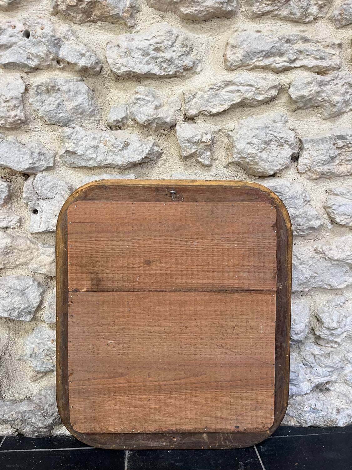 Antique mirror 42.5/36.5cm Louis-Philippe gilded with gold leaf, mercury