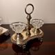 Deux salières doubles cristal de Baccarat