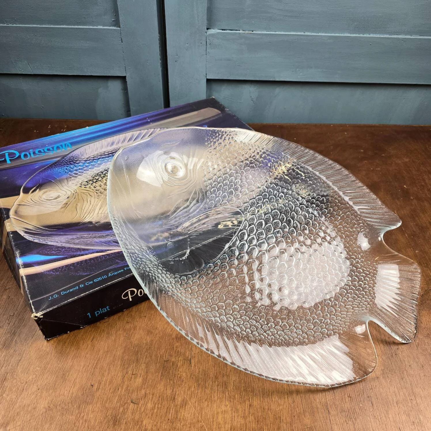 Large fish plate arcoroc vintage haribo – original box