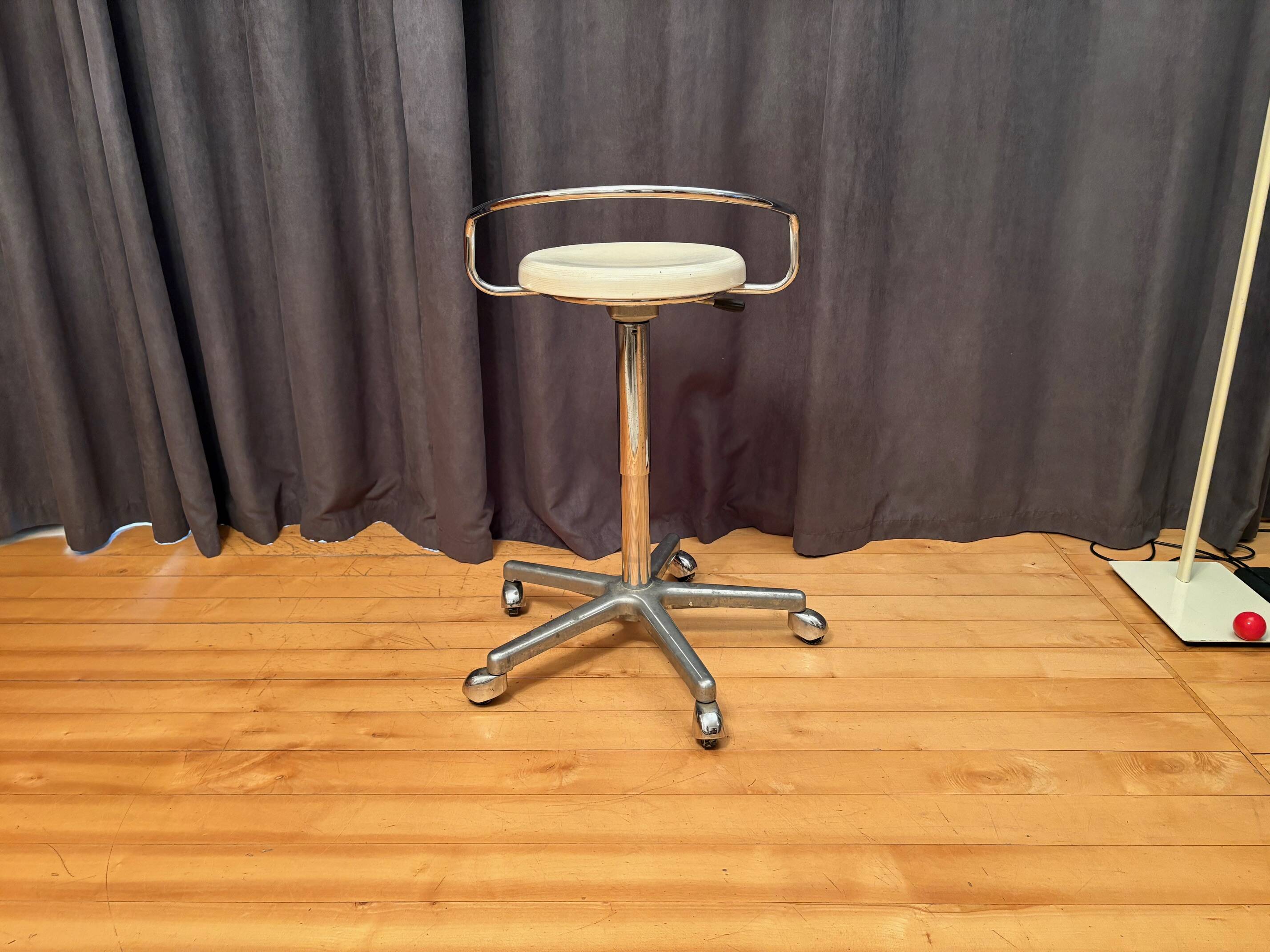 Adjustable Marcel Breuer-style stool, 1960s