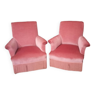 Vintage Pink English Armchairs