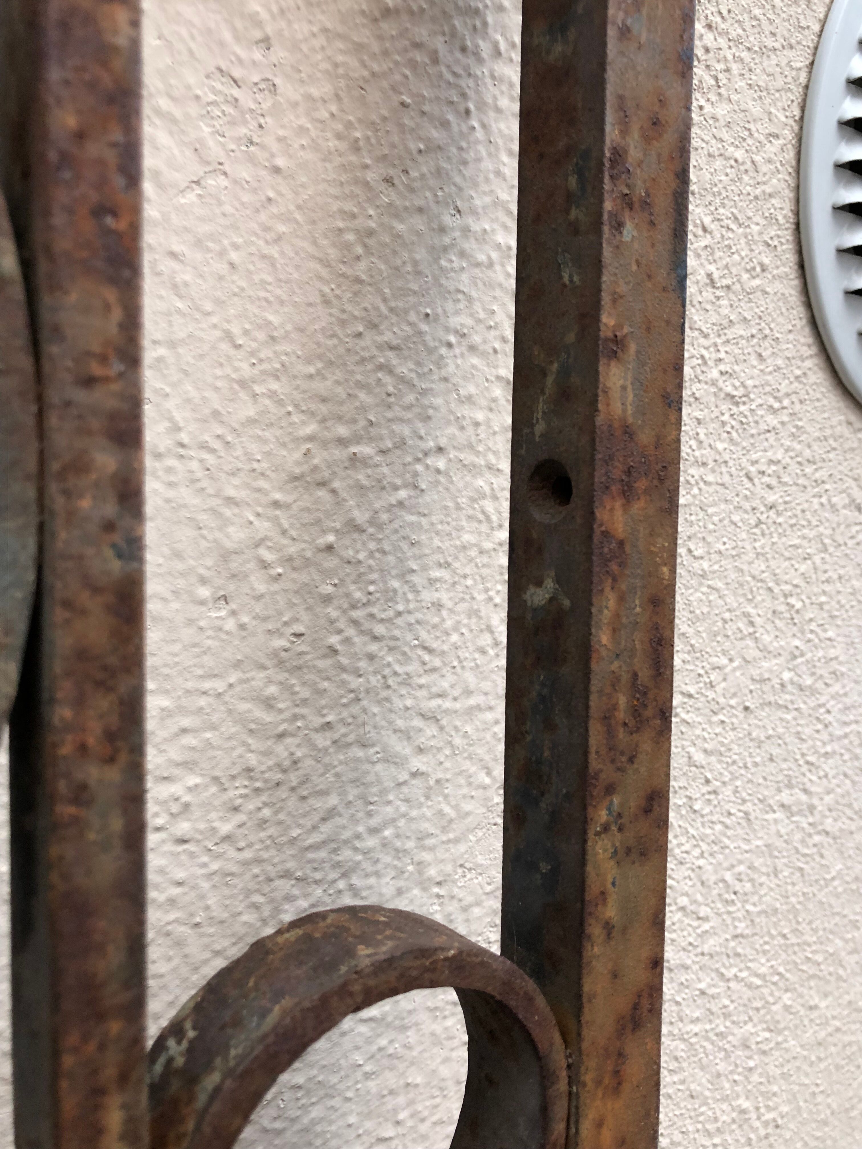 Wrought iron door grille