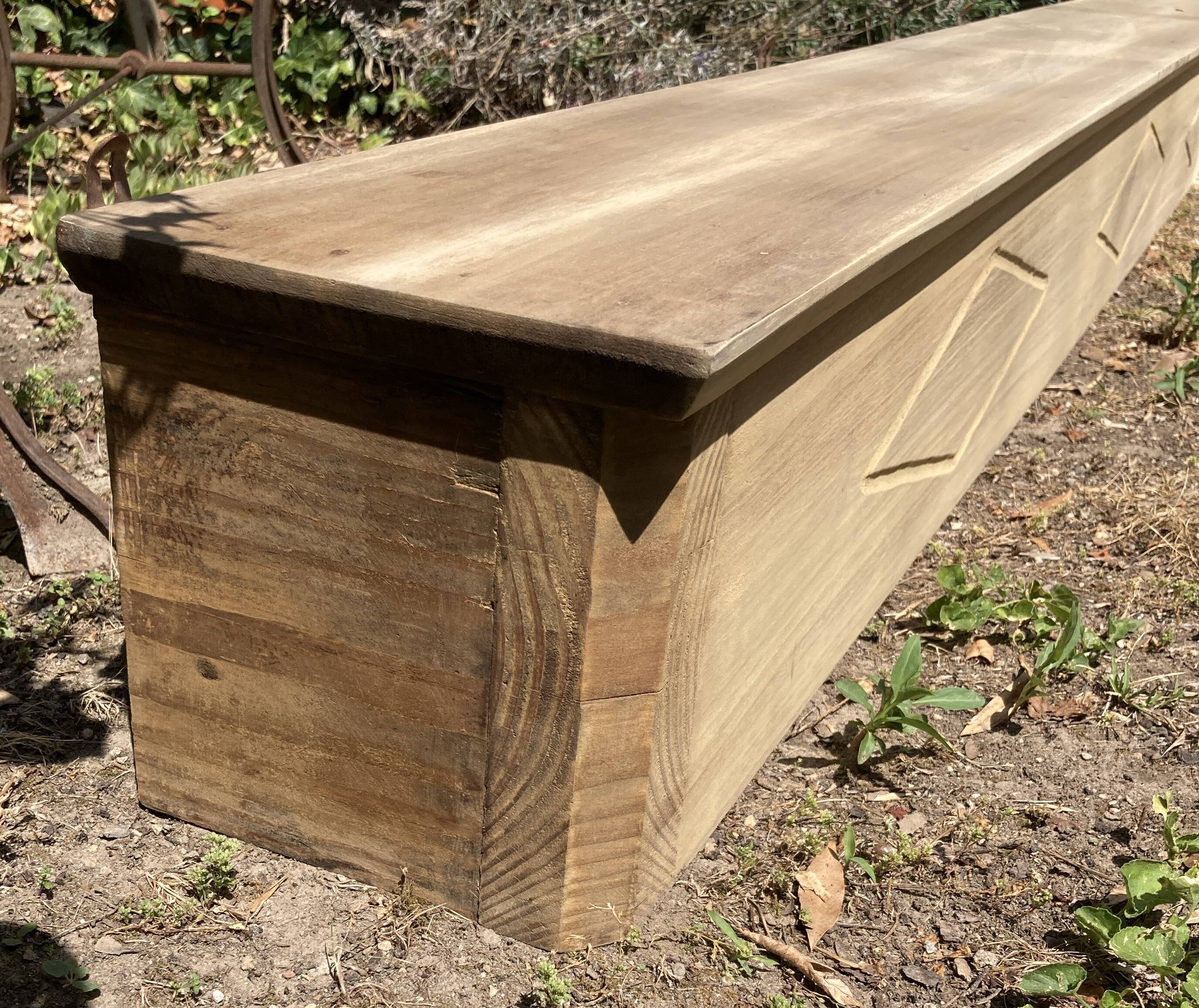 Very large and long shelf - 2m40 - raw wood