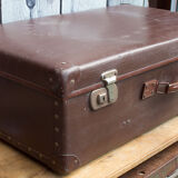 Authentic old suitcase 70 cm real fiber