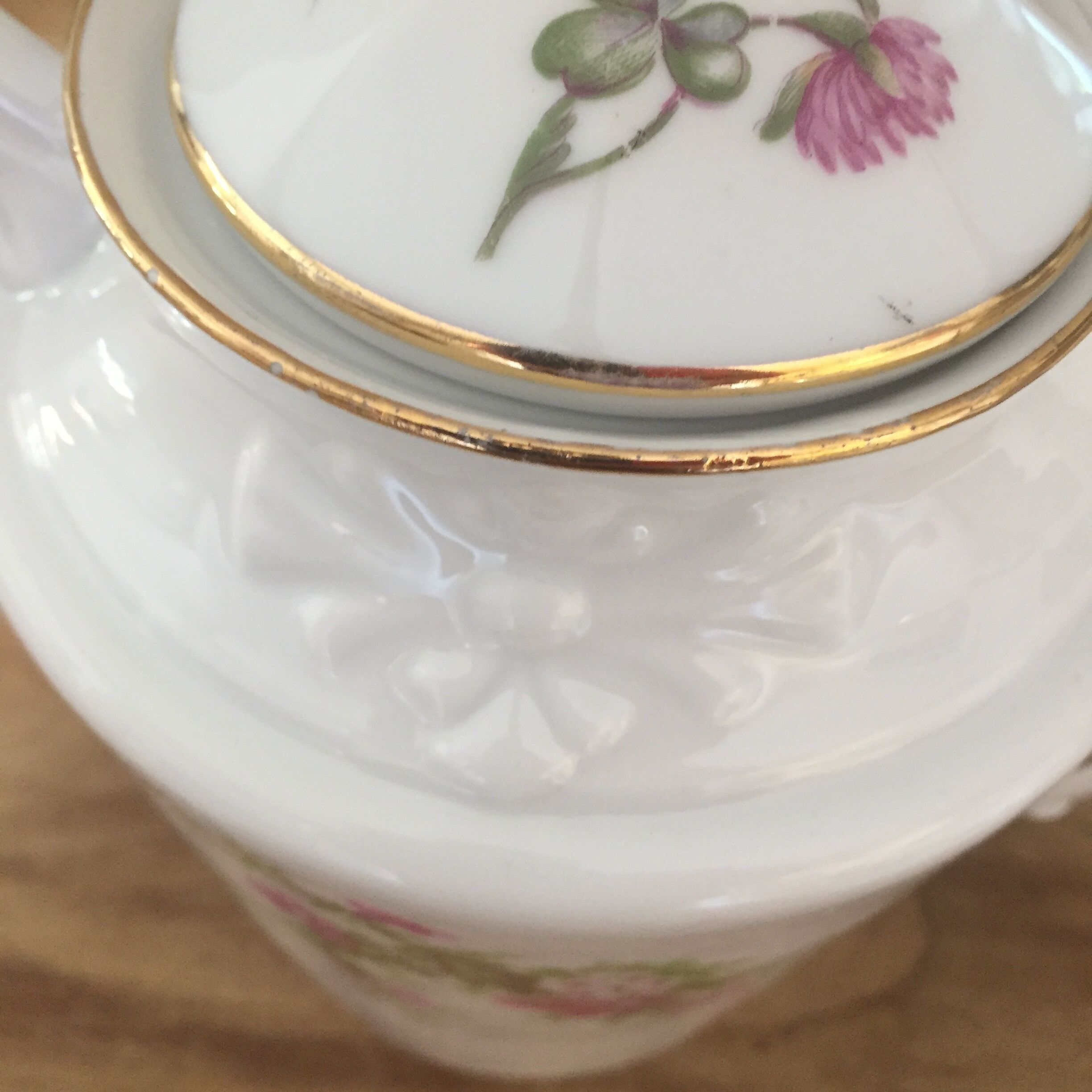 Old porcelain tea and coffee maker