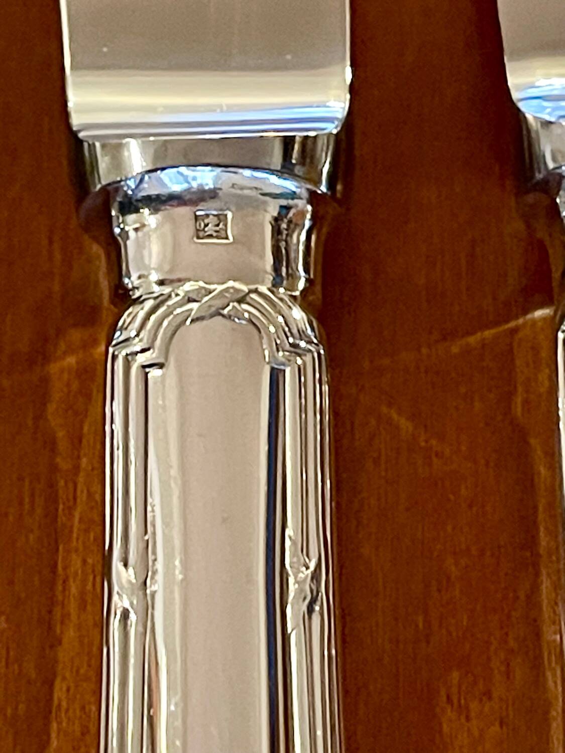 Christofle 48-piece flatware ribbon set, near mint condition