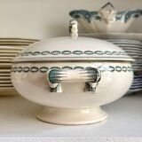 Sarreguemines ironware soup tureen, "Nobilis" service