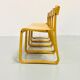 Lot de 4 chaises traîneau italiennes d'époque en hêtre contreplaqué moulé