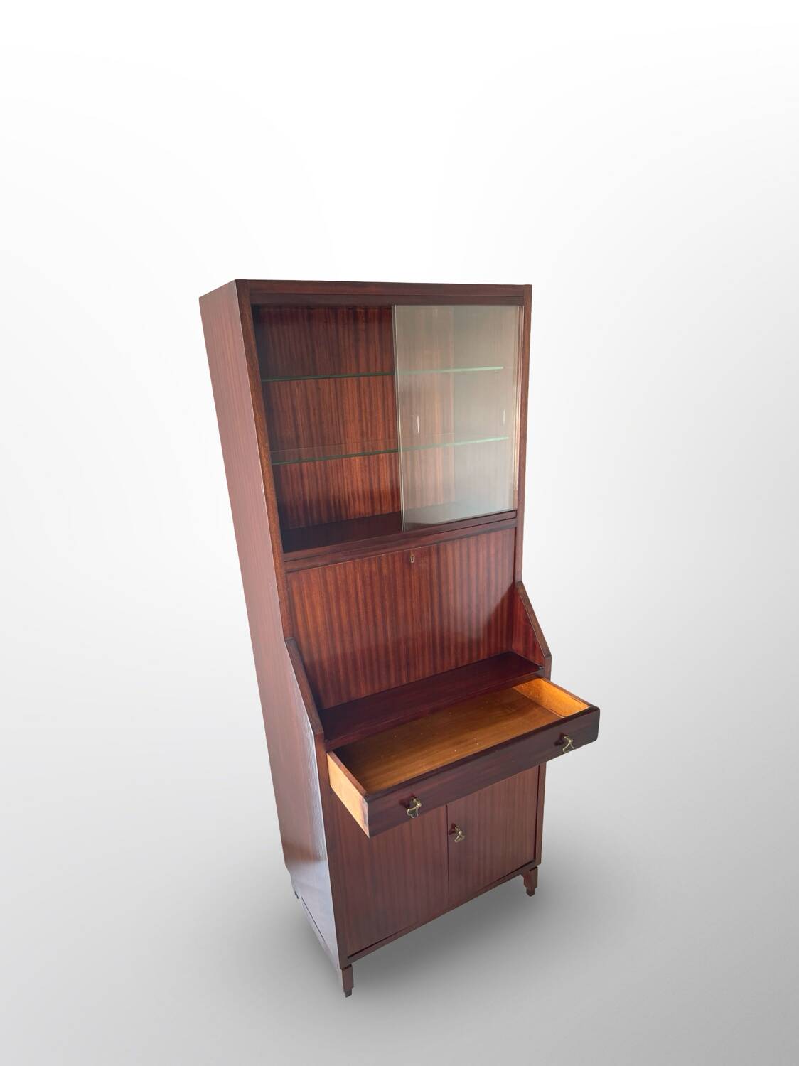 Buffet/crédence italienne en bois et acajou plaqué, années 1960.