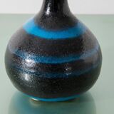 Vase en faïence bleue et noire 'Gambone'