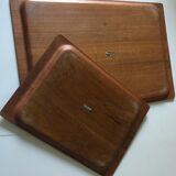 Pair of teak trays