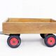 Authentic wooden toy label "Spielgut", Tractor and trailer