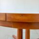 Table à manger ronde en teck Silkeborg avec rallonges