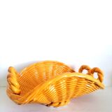 Basket of fruit in basketry, Vallauris 1960