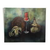 Oil on ancient still life canvas