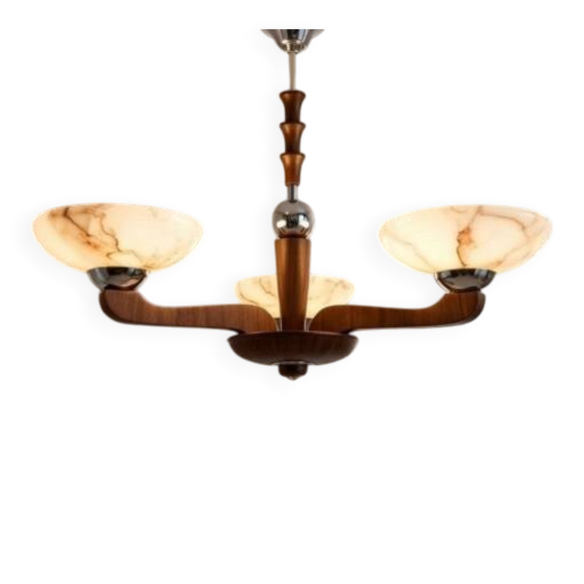 Art Deco chandelier, Poland, 1950s.