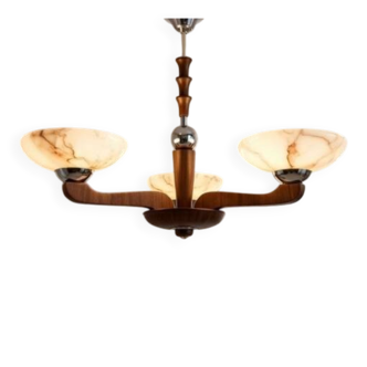 Art Deco chandelier, Poland, 1950s.