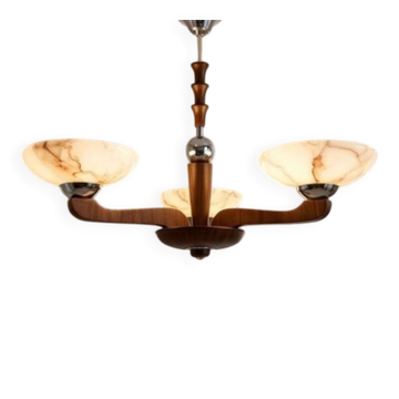 Art Deco chandelier, Poland, 1950s.
