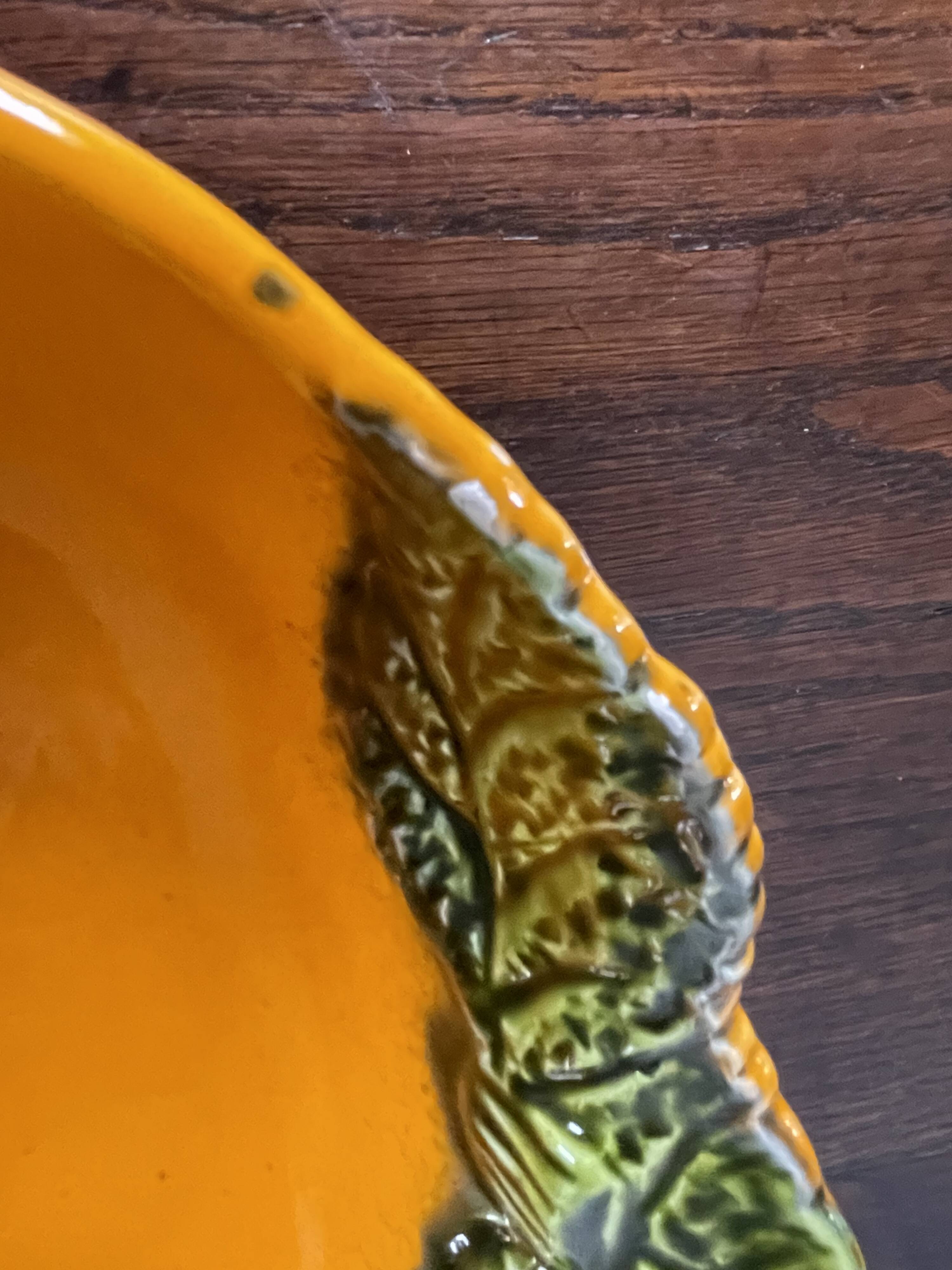 Orange slip salad bowl