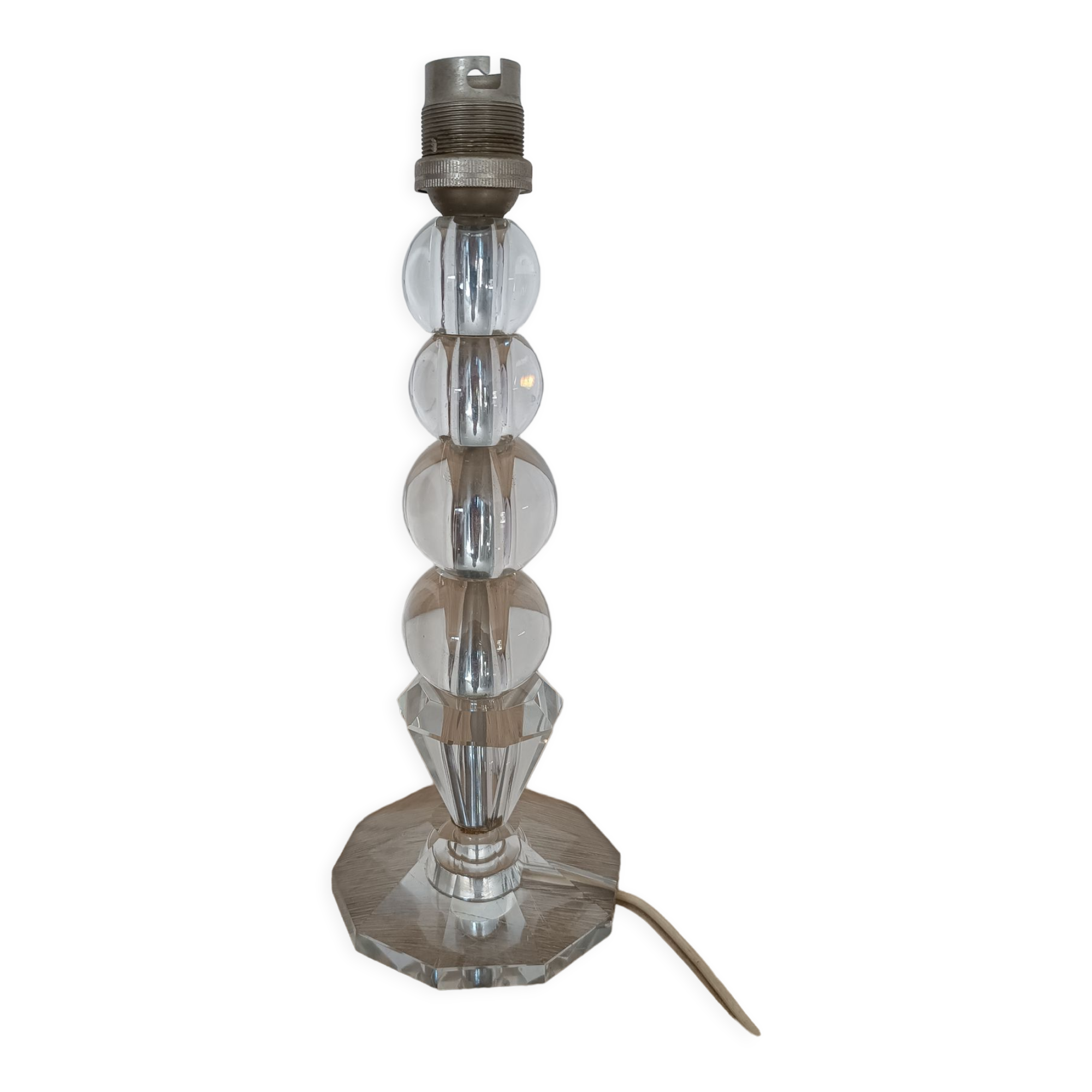 Pied de lampe boule de verre